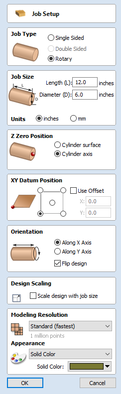 Job Setup Form - Rotary